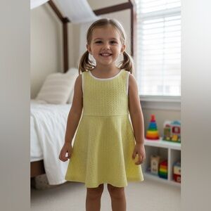 Janie and Jack Yellow Sleeveless Textured Dress